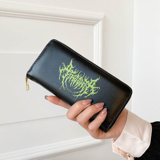 Women Fashion Graffiti Print Multi-Card Slot Long Coin Purse