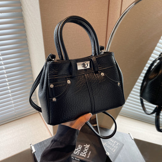 Sac à main décontracté simple de couleur unie pour femme