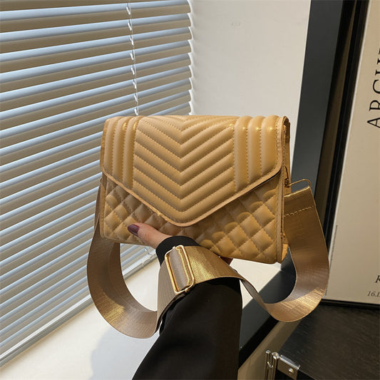 Women Fashion Casual Solid Color Rhombic Square Shoulder Bag