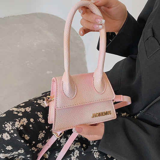 Women Fashion Mini Tie Dye Design Flap PU Handle Crossbody Bag