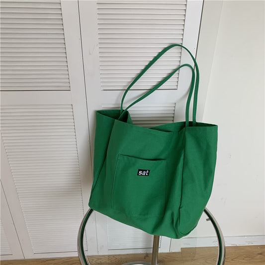 Women Fashion Large Capacity Fashion Printed Shopping Bag Canvas Tote Bag