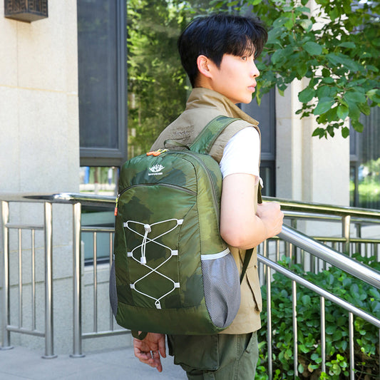 Simple Outdoor Lightweight Multifunctional Foldable Oxford Cloth Large Capacity Mountaineering Backpack