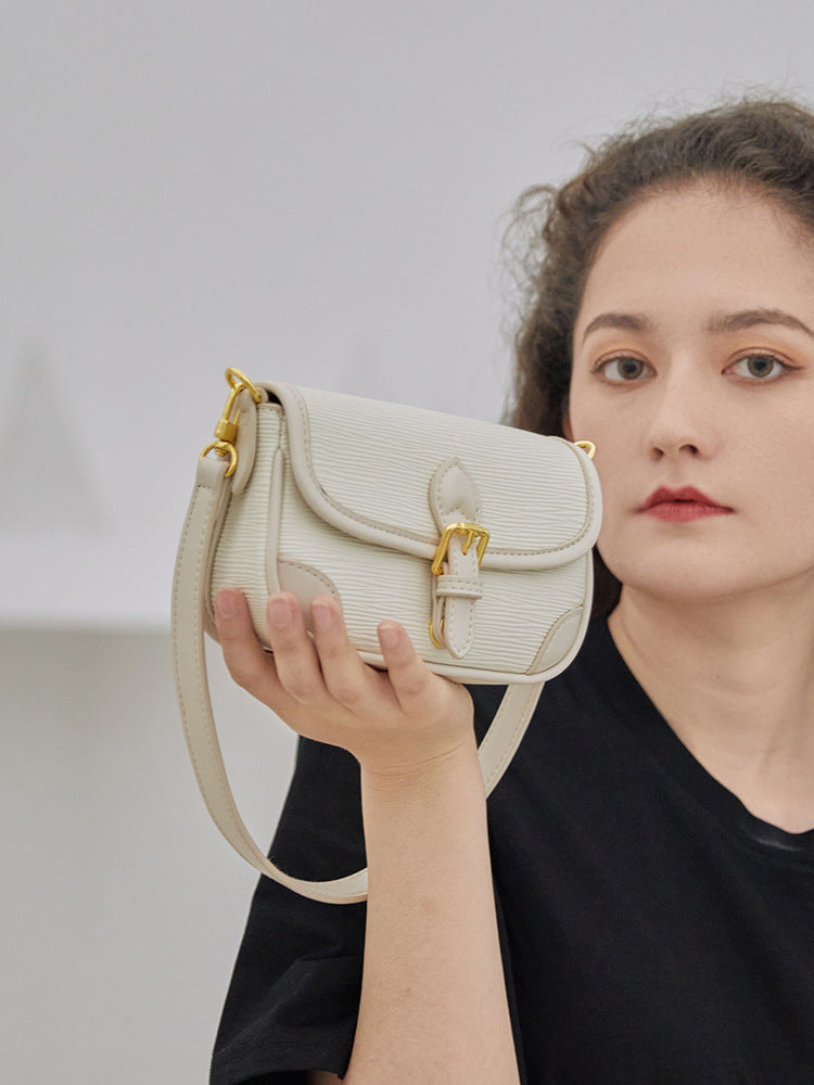 Women Fashion Simple Solid Color Shoulder Mini Square Underarm Bag