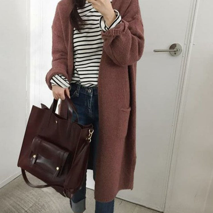 Women'S Fashion Retro Large Capacity Pu Leather Handbag