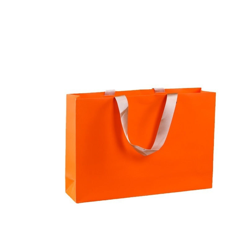 Sacs de courses en papier cartonné blanc, emballage cadeau personnalisé, rivets épais, couleur unie, 35,5 x 8,5 x 24 cm