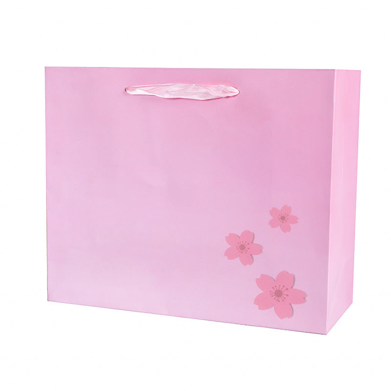 Sac d'emballage cadeau imprimé fleur rose tendance
