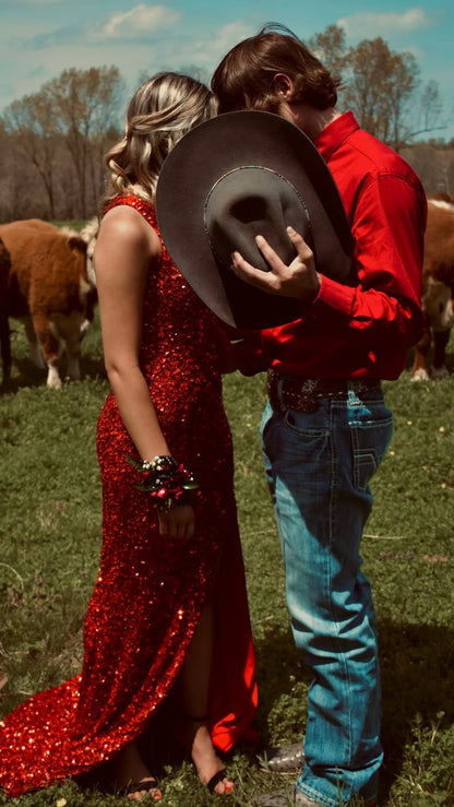 Red Prom Dresses, Sequin Prom Dresses, Bodycon Party Dress