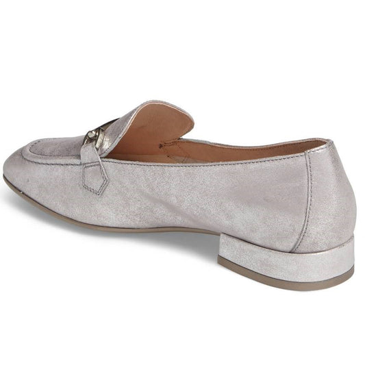 Silver Vintage Buckle Decor Flats Women's Loafers by FSJ