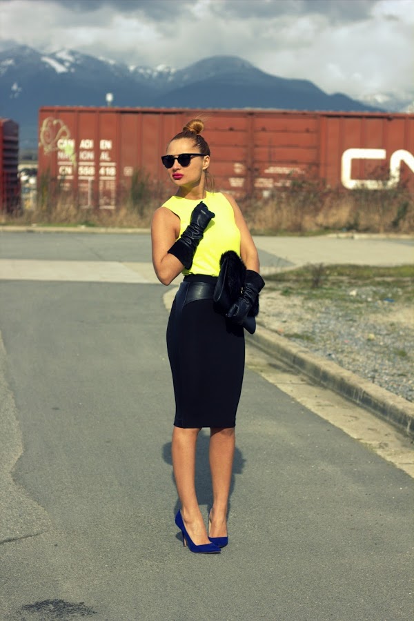 Women's Royal Blue Pointed Toe Office Stiletto Heel Pumps Shoes