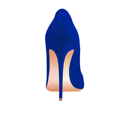 Women's Royal Blue Pointed Toe Office Stiletto Heel Pumps Shoes