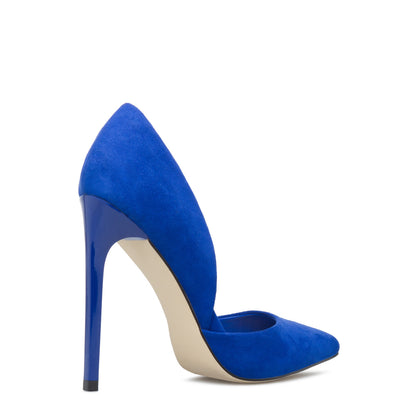 Women's Royal Blue Pointy Toe Stiletto Heels Pumps by FSJ