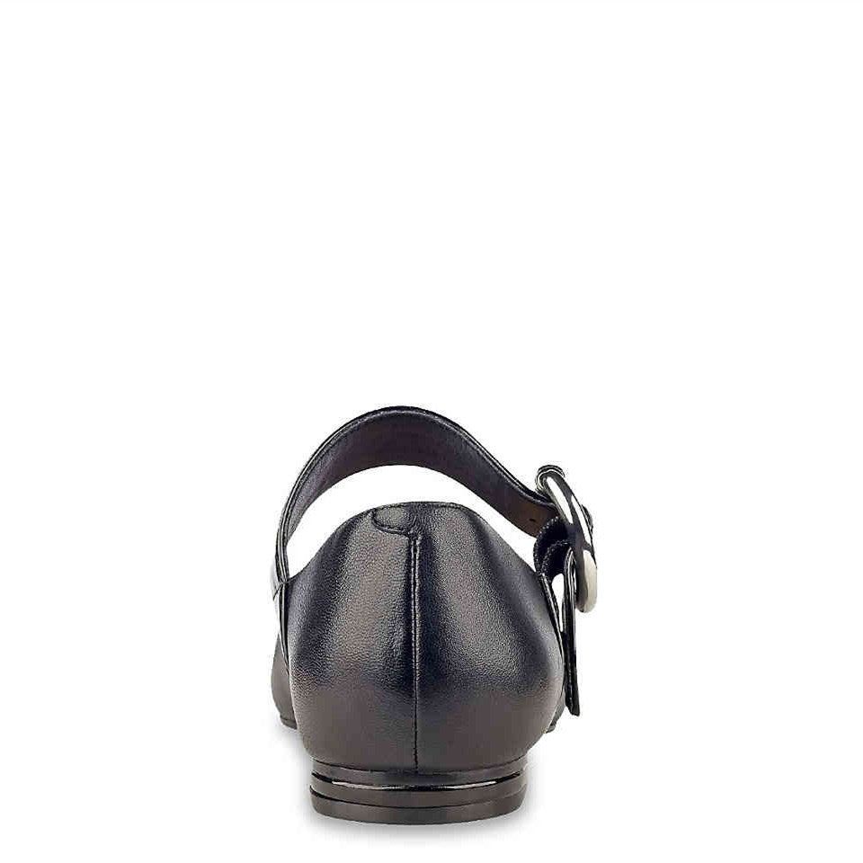 Black Mary Jane Shoes Buckles Pointy Toe Flats