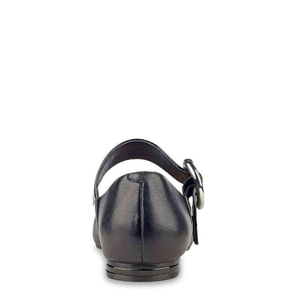 Black Mary Jane Shoes Buckles Pointy Toe Flats