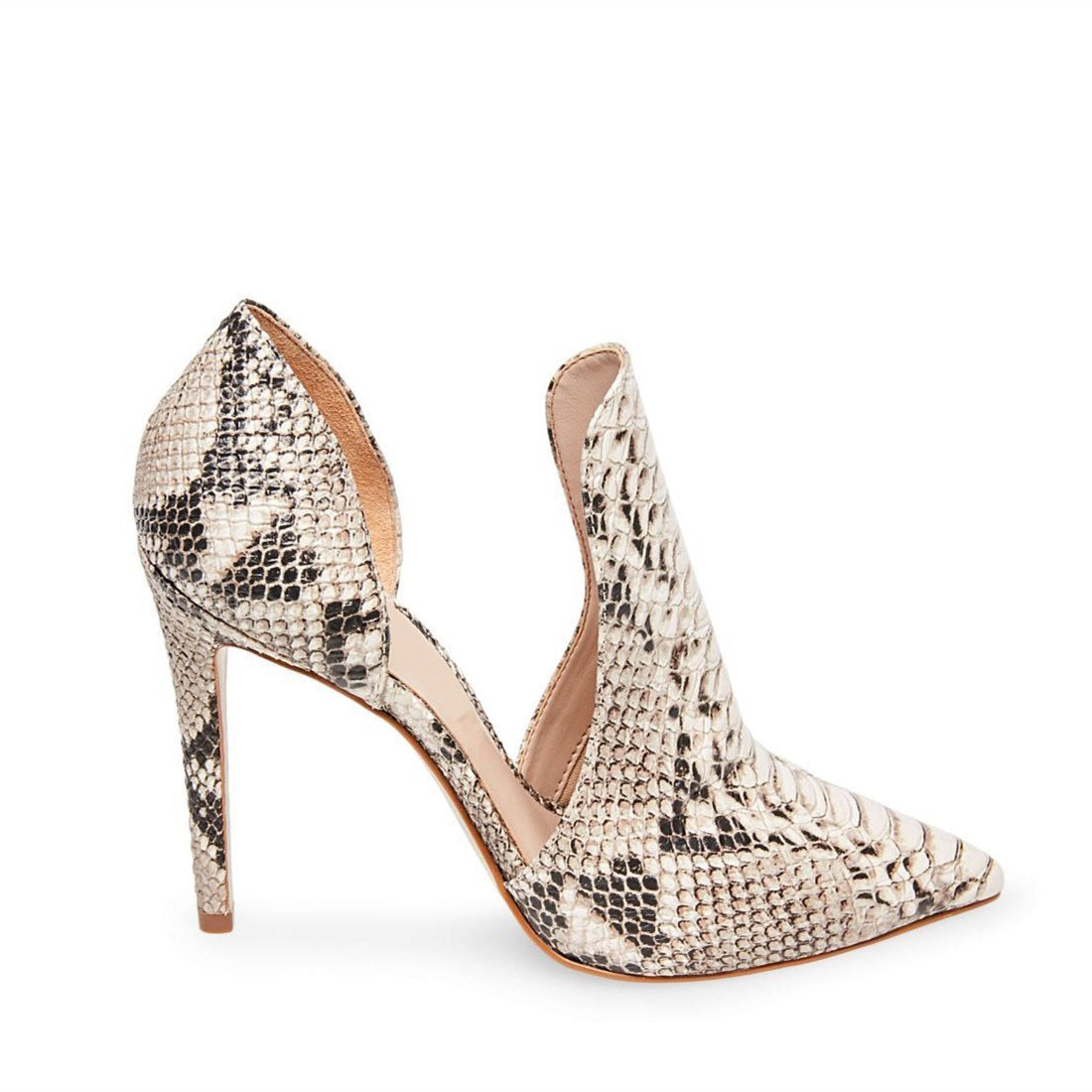 Women's Snake Skin Stiletto Heels Pointy Toe Pumps