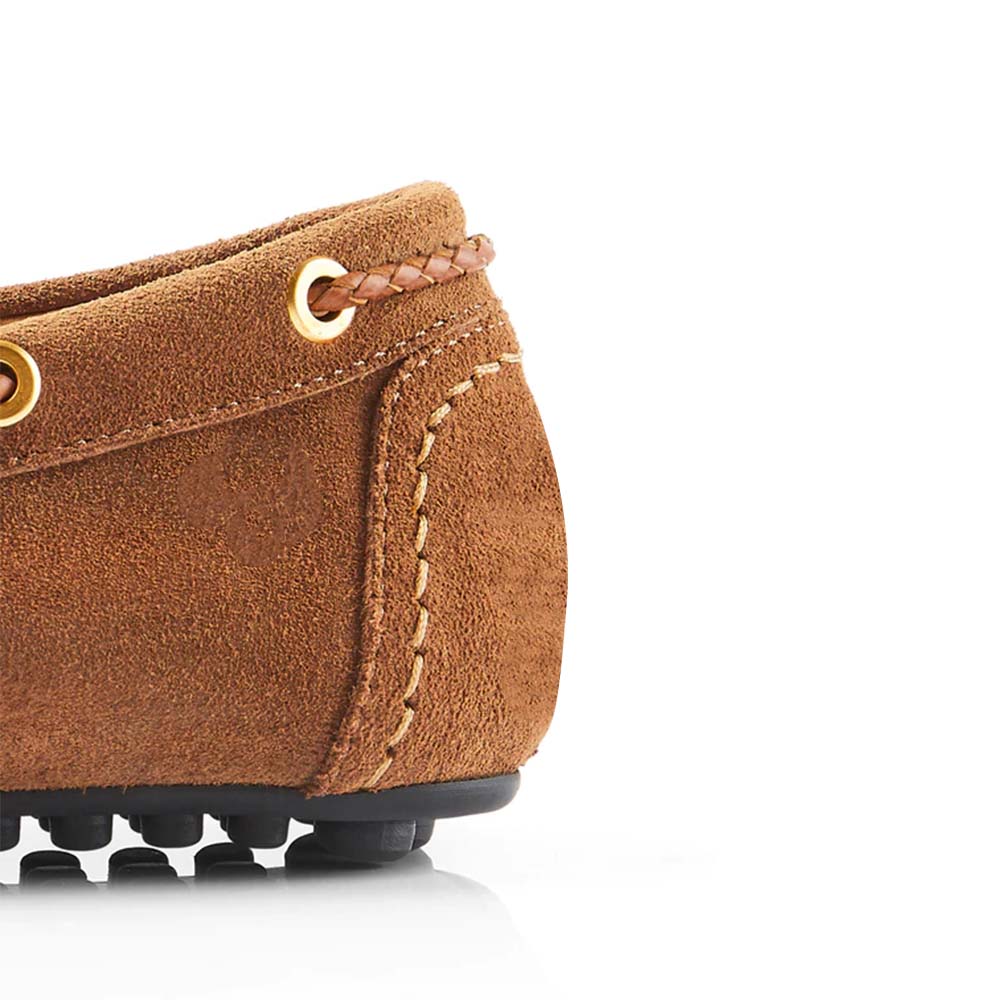 Brown Suede Loafers With Lace Up Oxford Boat Shoes