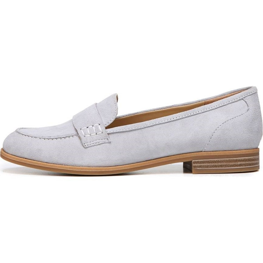 Light Grey Vegan Suede Strap Flats Women's Loafers