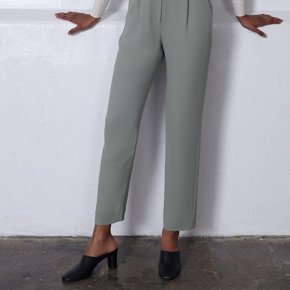 Black Closed Square Toe Cylinder Heel Slip-On Women's Mules Shoes