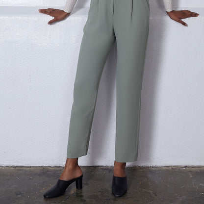 Black Closed Square Toe Cylinder Heel Slip-On Women's Mules Shoes