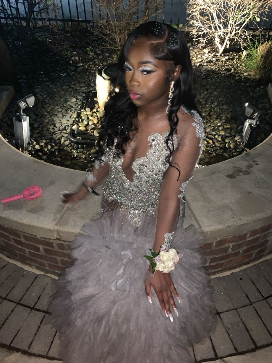 Mermaid Black Girl Long Prom Dress Birthday Dress Evening Dress cg26087