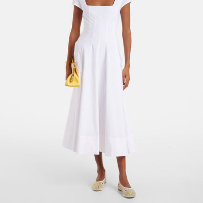 Ivory Mesh Round Toe Floral Embroidered Casual Ballet Flats