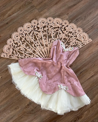 New Simple Pink Sweetheart Applique A-line Satin Short Homecoming Dresses TP3923