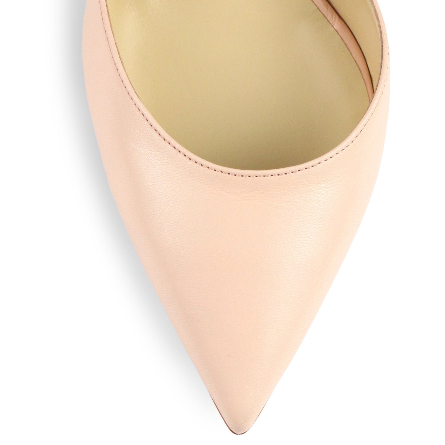 Women's Light Pink & Silver Ankle Strap Heels Pointed Toe Pumps