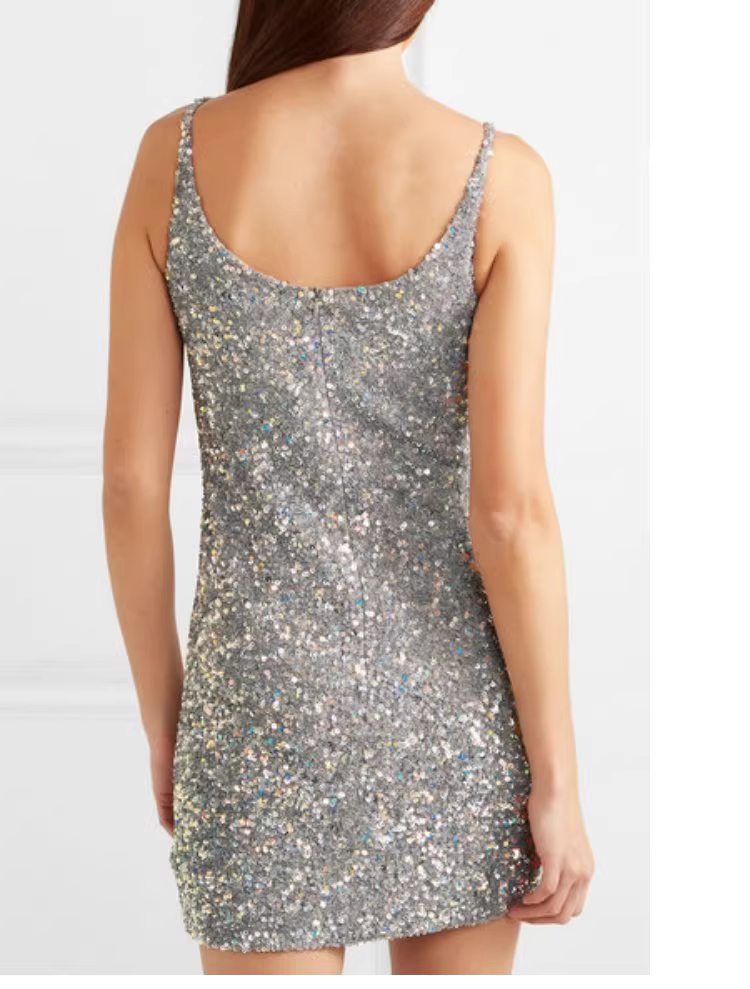 Fashion Silvery Sequin Design A-line Sleeveless Party Dress Homecoming Dress TP3900