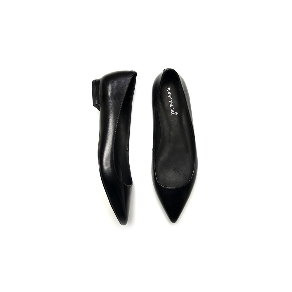 Classic Genuine Leather Pointed Toe Flats for Women