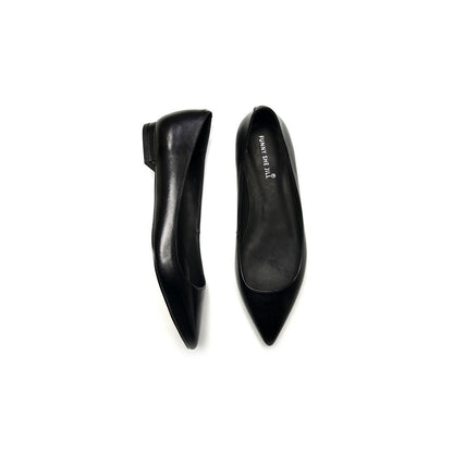 Classic Genuine Leather Pointed Toe Flats for Women