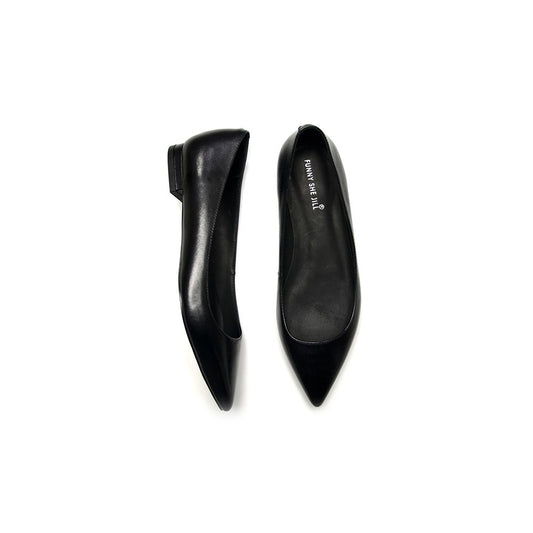 Classic Genuine Leather Pointed Toe Flats for Women