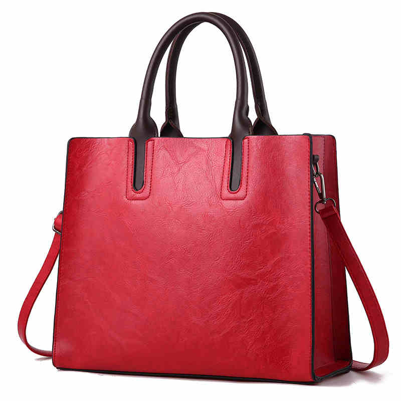 Female Simple Fashion Shopping PU Hand Bag