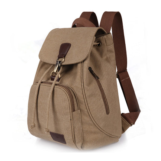 Vintage Fashion Women's Side Zipper Pockets College Style Unisex Design Smart Foldable Backpack