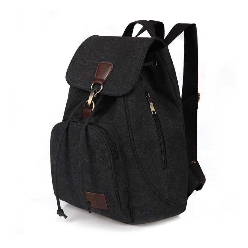 Sac à dos pliable et élégant pour femme, style universitaire, avec poches latérales zippées et design unisexe 