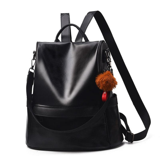 Fashion Women Solid Color PU Leather Geometric Shape Backpack