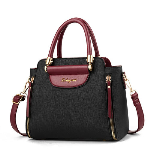 Good Quality PU Leather Design Elegant Women Large Capacity Handle Bag