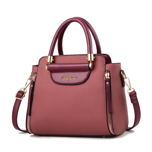 Good Quality PU Leather Design Elegant Women Large Capacity Handle Bag