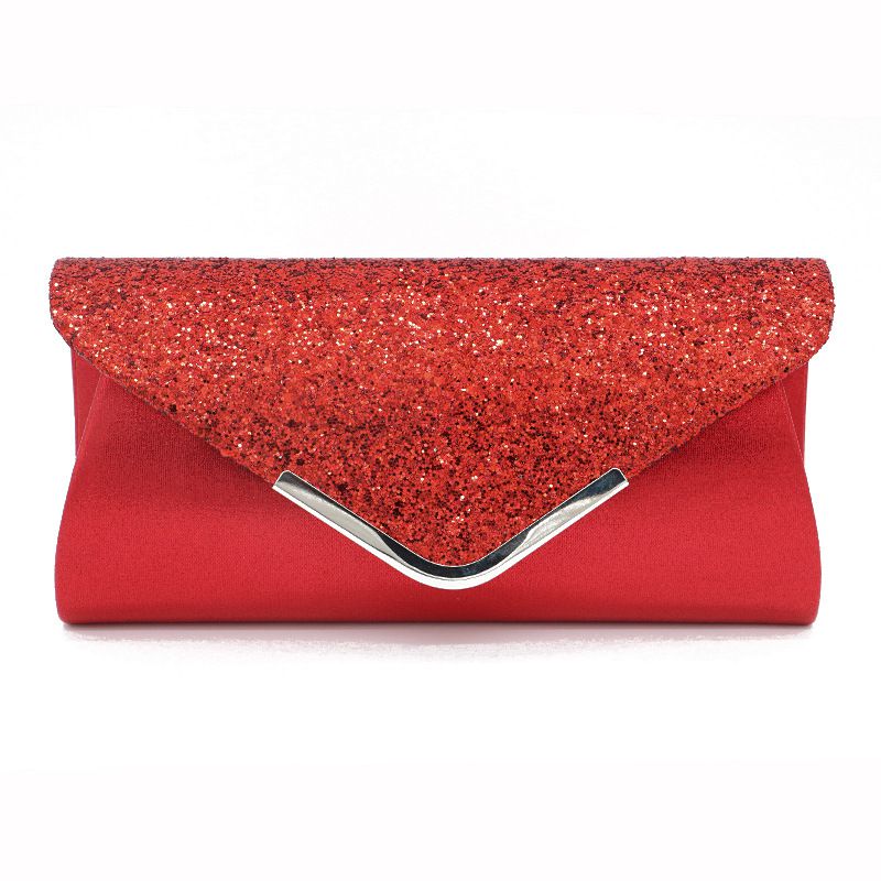 Fashion PU Sequins Decor Evening Clutch Bags
