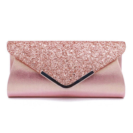 Fashion PU Sequins Decor Evening Clutch Bags