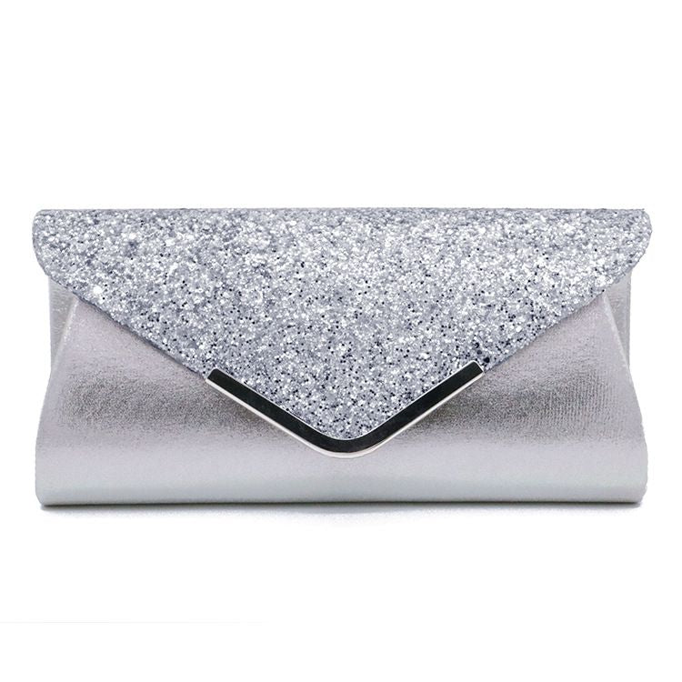 Fashion PU Sequins Decor Evening Clutch Bags