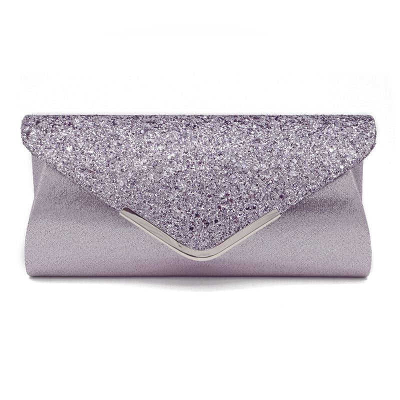 Fashion PU Sequins Decor Evening Clutch Bags