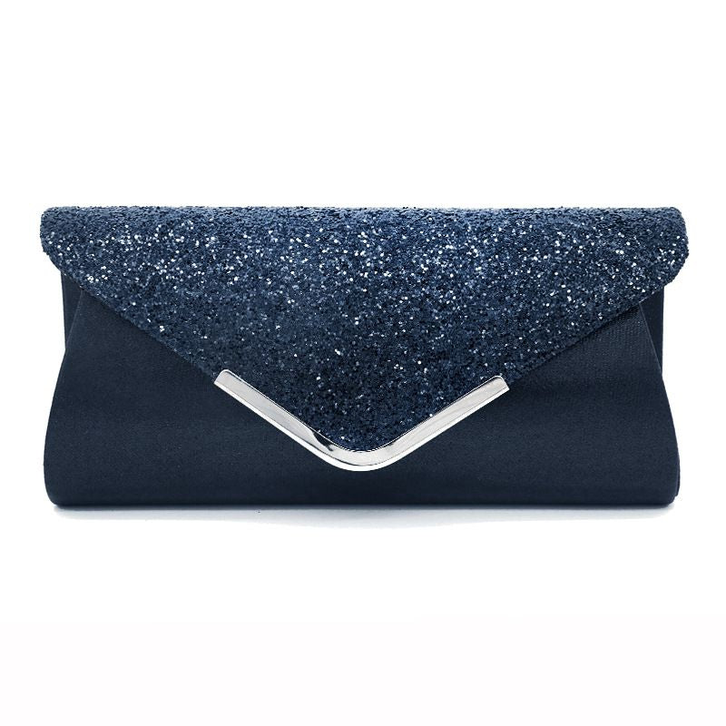 Fashion PU Sequins Decor Evening Clutch Bags