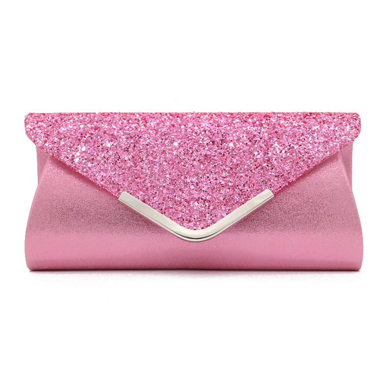 Fashion PU Sequins Decor Evening Clutch Bags