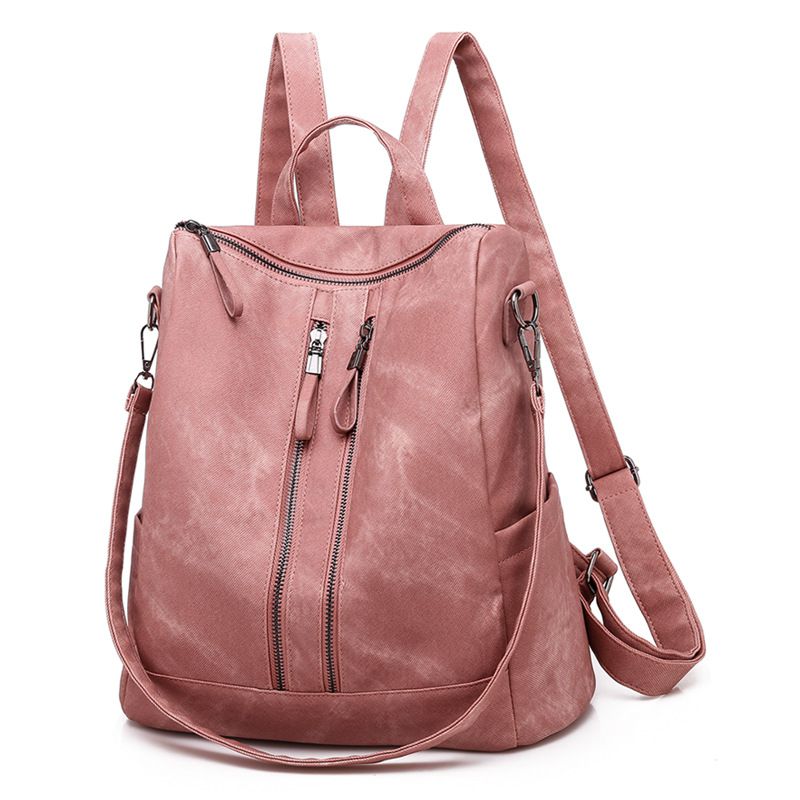 Simple Pure Color Multifunction Backpack