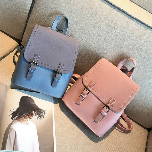 Women Contrast Color Unique Casual Backpacks
