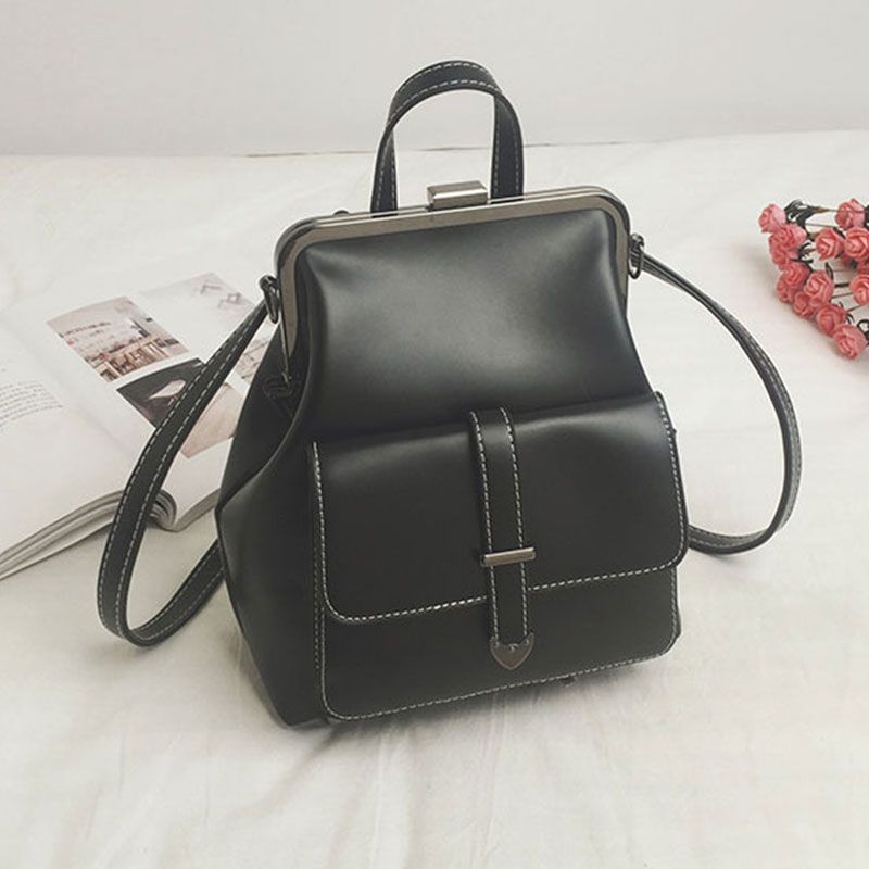 Trendy Retro Casual Irregular Lock Fashion Backpack