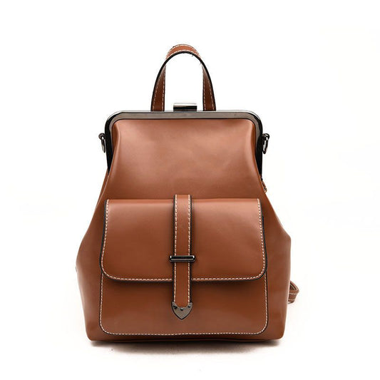 Trendy Retro Casual Irregular Lock Fashion Backpack