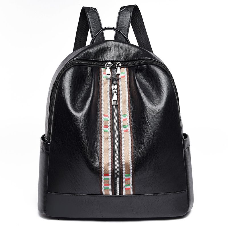 Irregular Contrast Stripes Design Women Backpack
