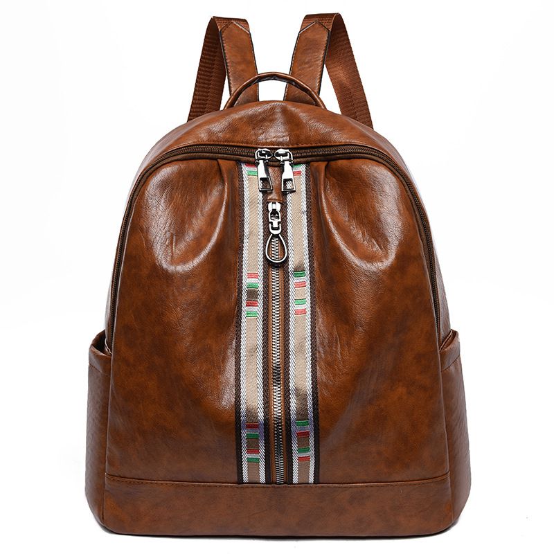 Irregular Contrast Stripes Design Women Backpack