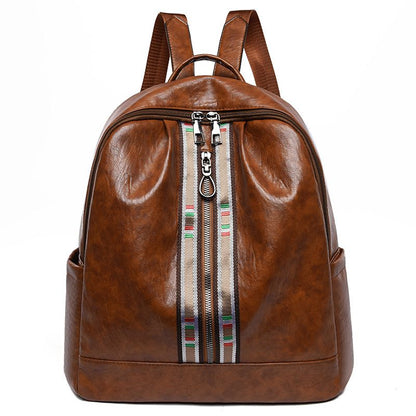 Irregular Contrast Stripes Design Women Backpack