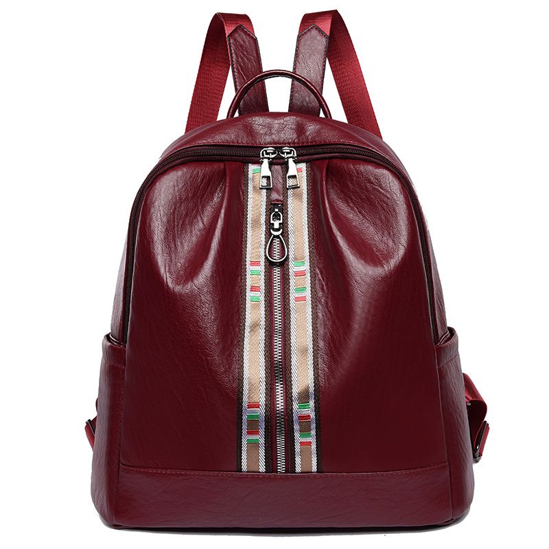 Irregular Contrast Stripes Design Women Backpack